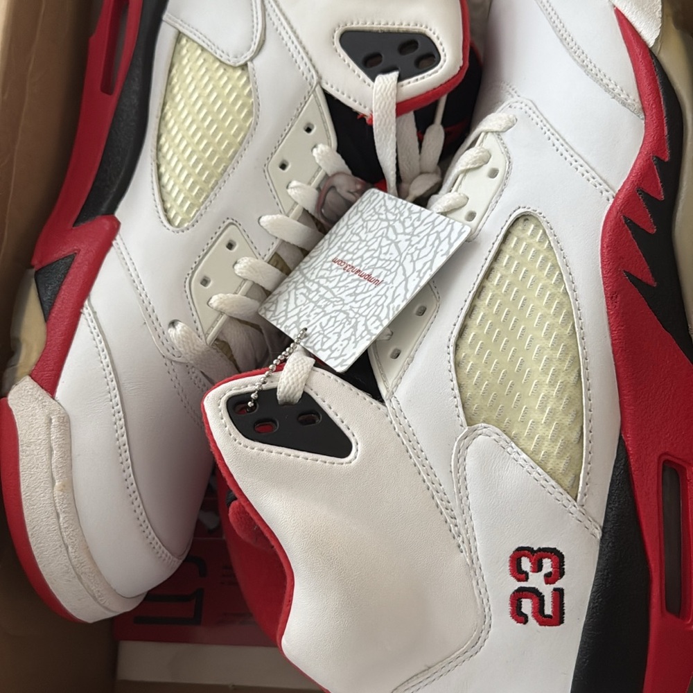 Air Jordan 5 fire red from 2006 worn once